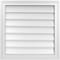 Ekena Millwork Vertical Surface Mount PVC Gable Vnt: Non-Functional, w/2"W x 1-1/2"H, Brickmould Frame, 24"W x 24"H GVPVE24X2402SN - alternate 1